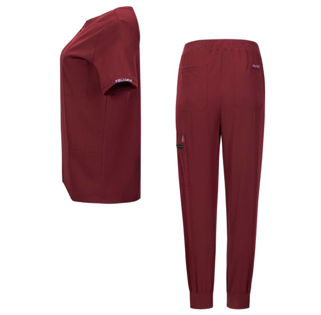 Women’s Jogger Scrub Set – Burgundy (L)